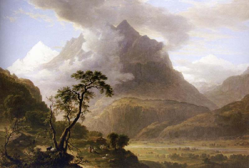 Asher Brown Durand Alpine View,Near Meyringen France oil painting art
